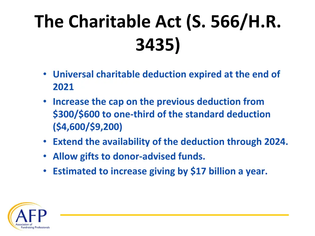 the charitable act s 566 h r 3435