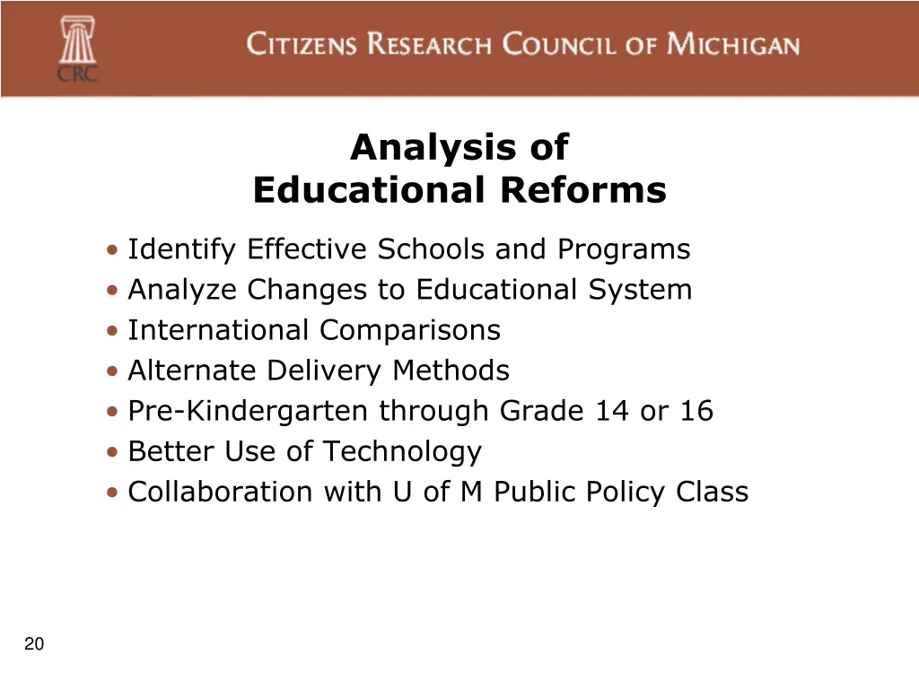 analysis of educational reforms