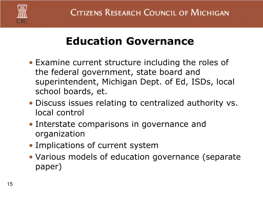 education governance