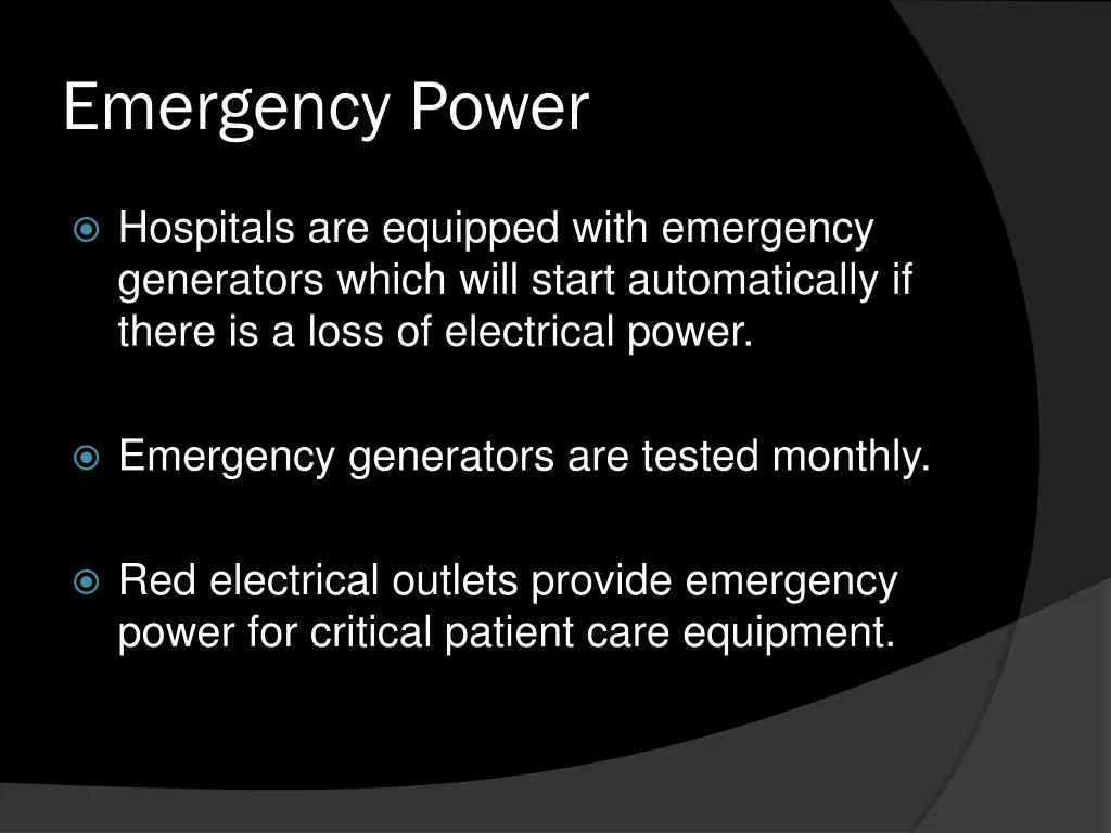 emergency power