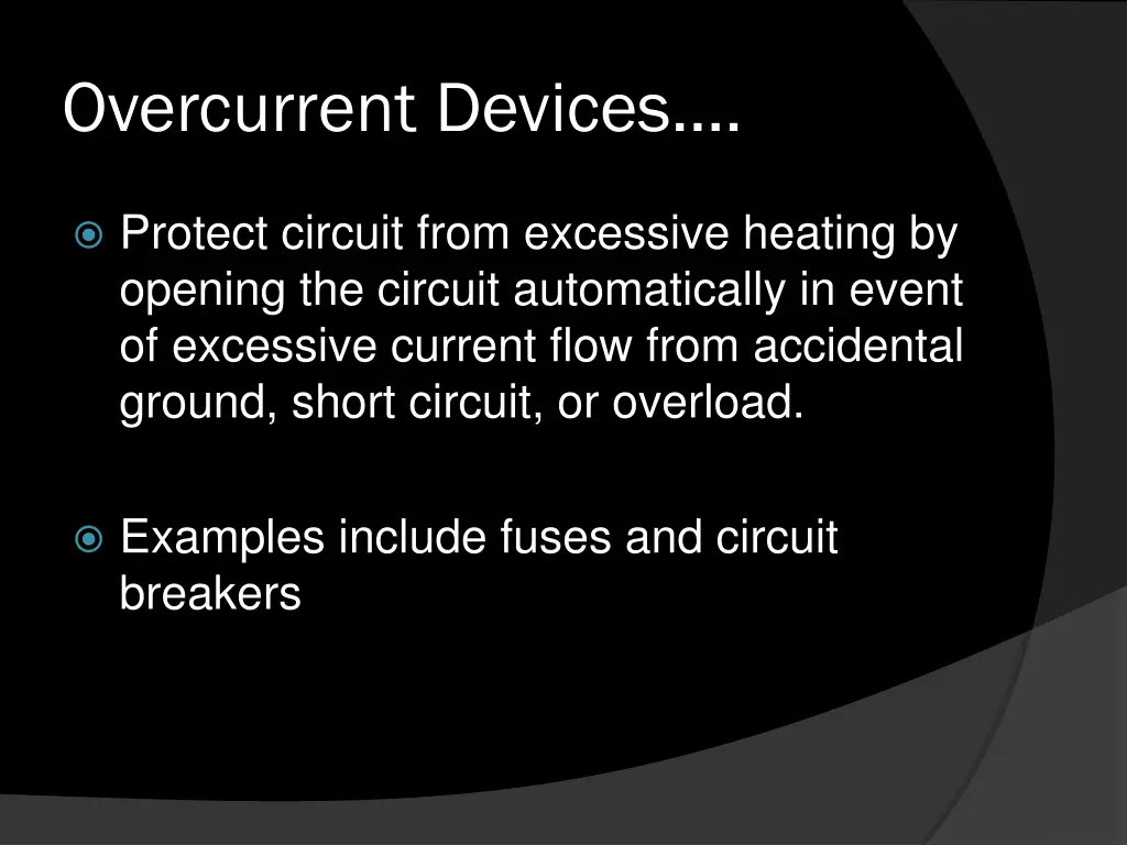 overcurrent devices