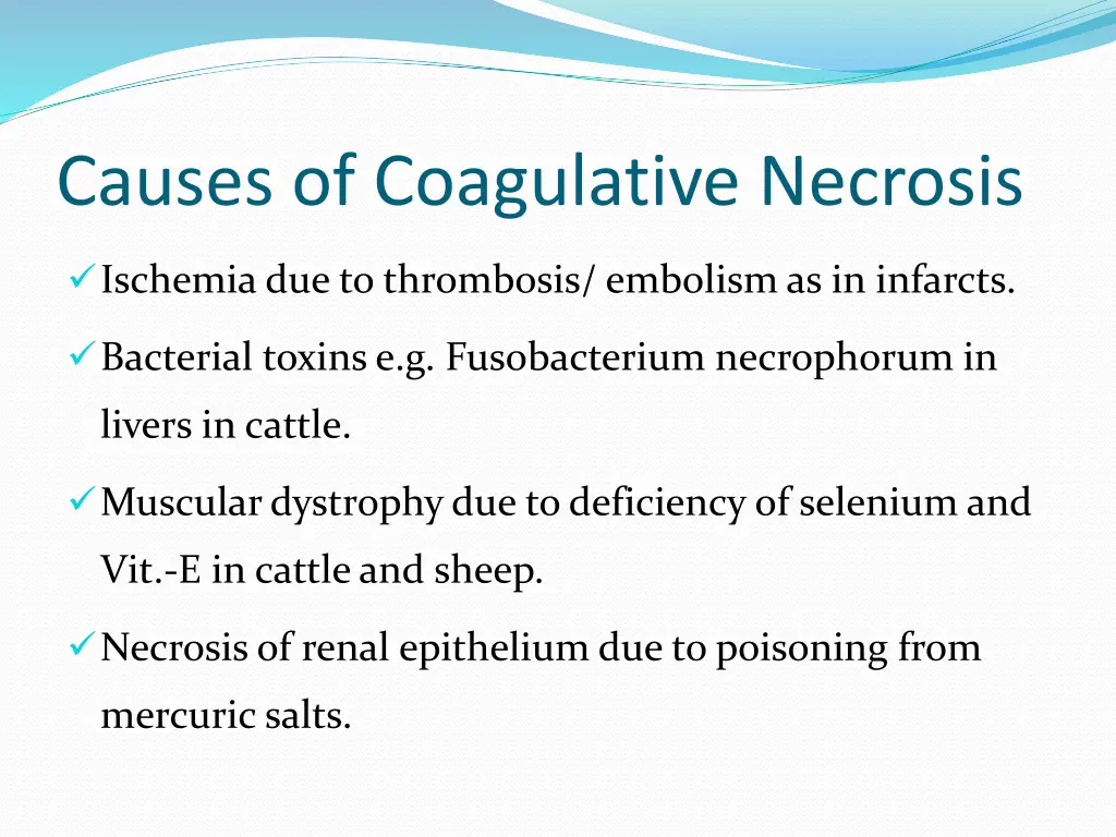 causes of coagulative necrosis