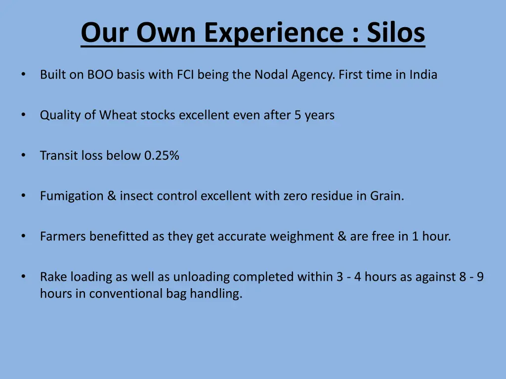 our own experience silos