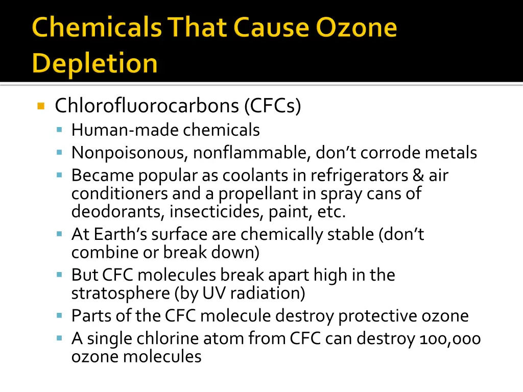 chlorofluorocarbons cfcs human made chemicals