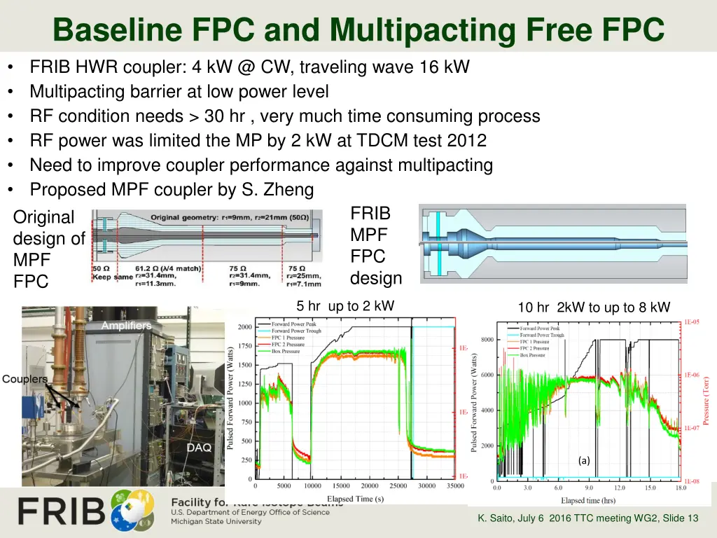 baseline fpc and multipacting free fpc frib