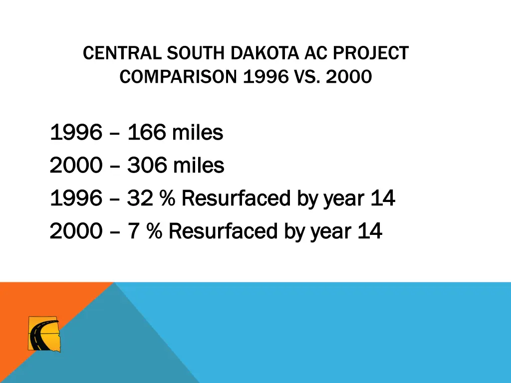 central south dakota ac project comparison 1996