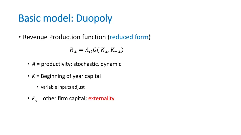 basic model duopoly basic model duopoly