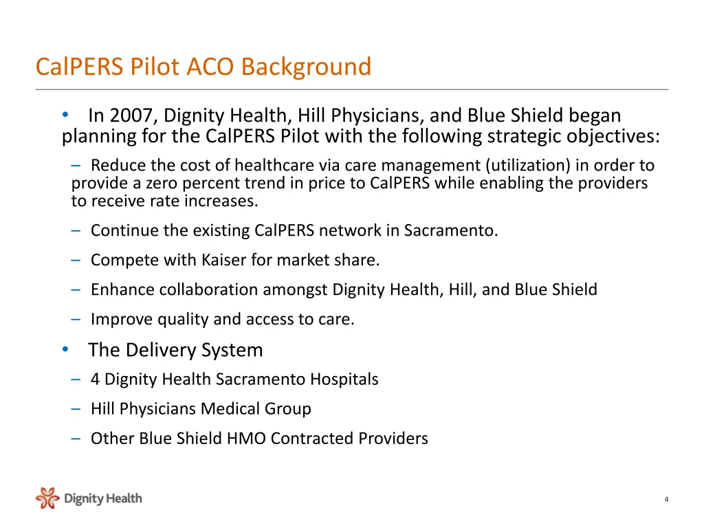 calpers pilot aco background