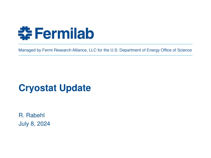 cryostat update