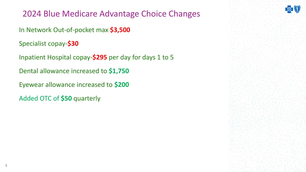 2024 blue medicare advantage choice changes