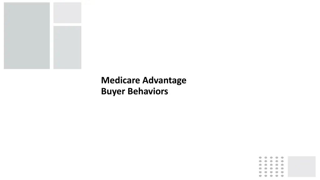 medicare advantage buyer behaviors