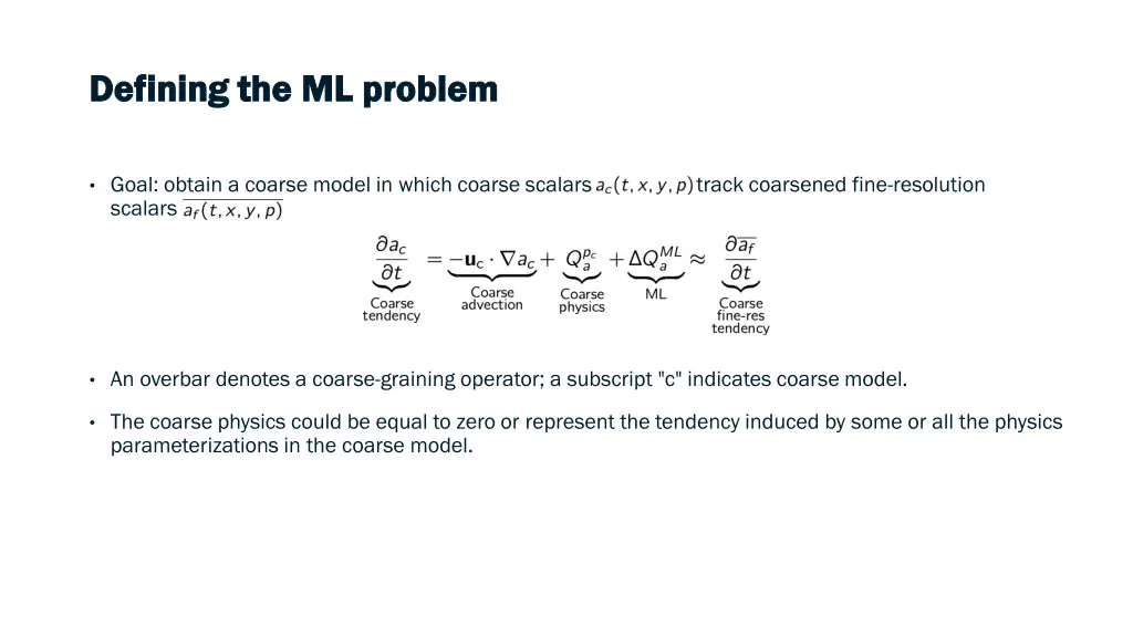 defining the ml problem defining the ml problem