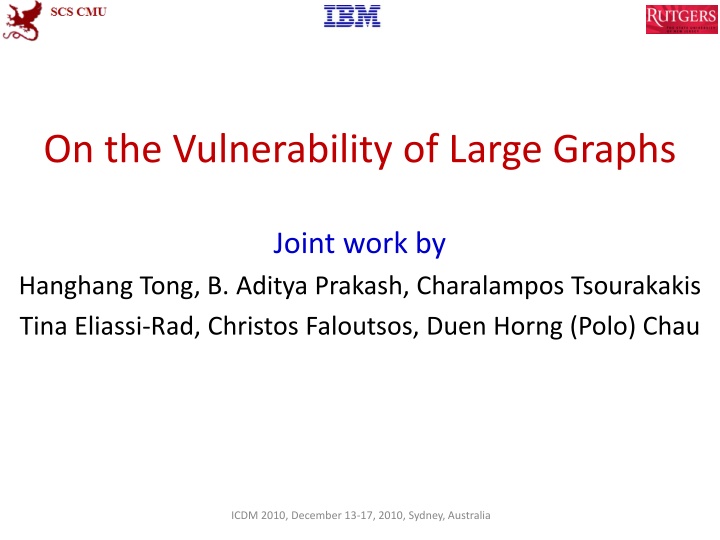 on the vulnerability of large graphs