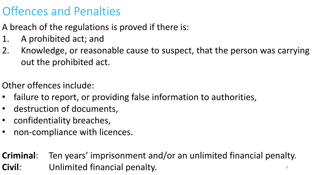 offences and penalties a breach