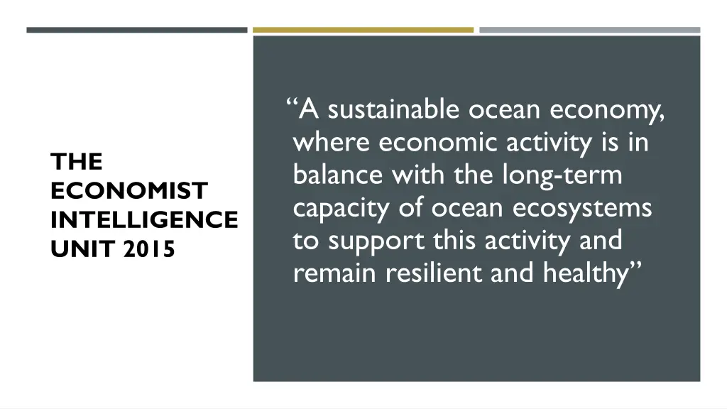 a sustainable ocean economy where economic