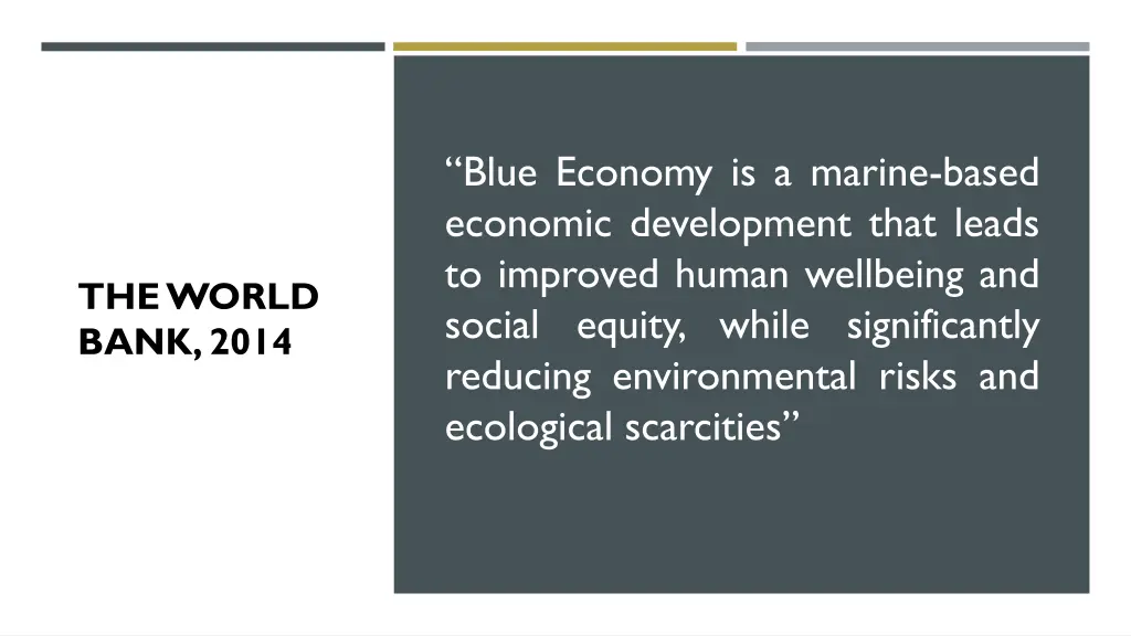 blue economy is a marine based economic