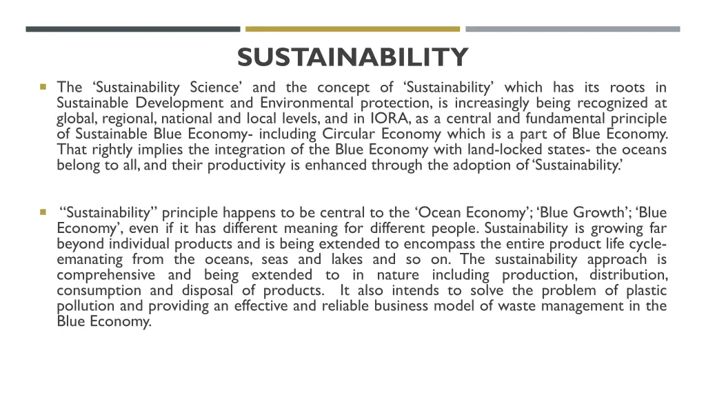 sustainability