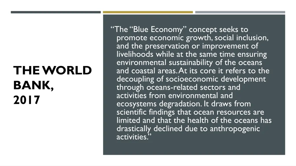 the blue economy concept seeks to promote