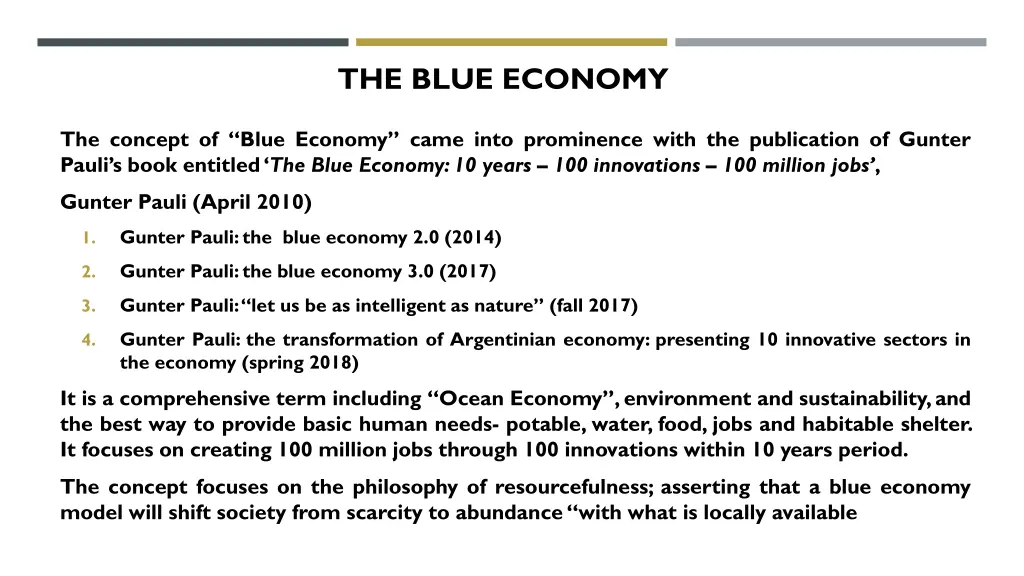 the blue economy