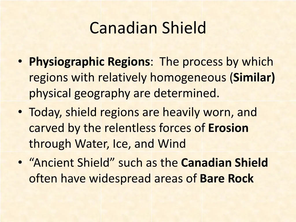 canadian shield