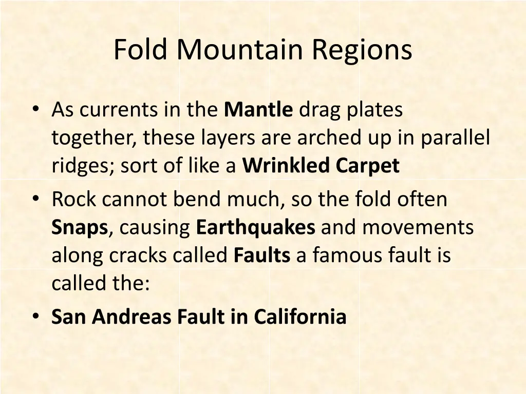 fold mountain regions