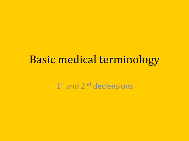 basic medical terminology