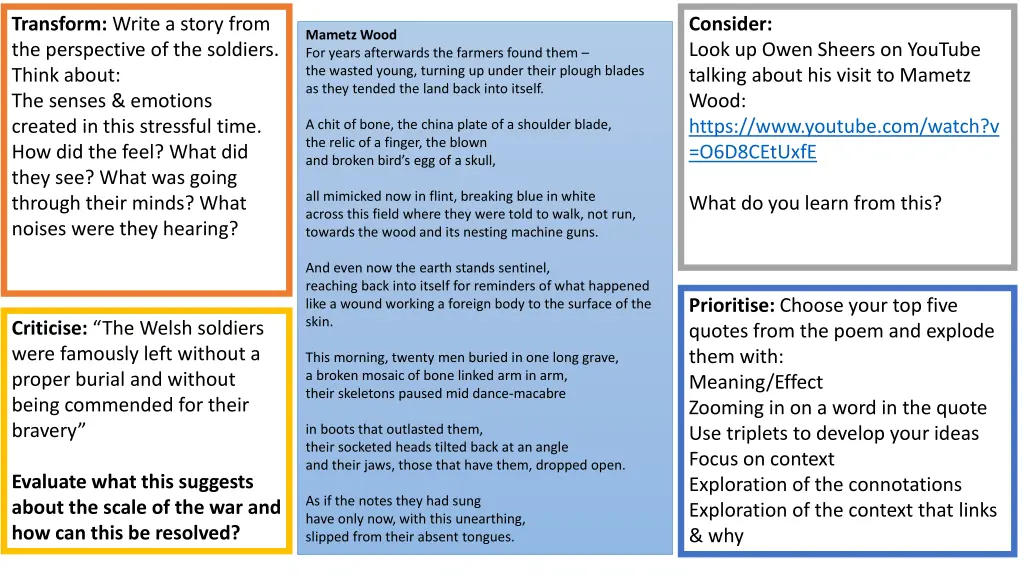 transform write a story from the perspective