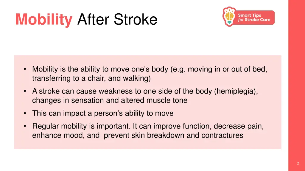 mobility after stroke