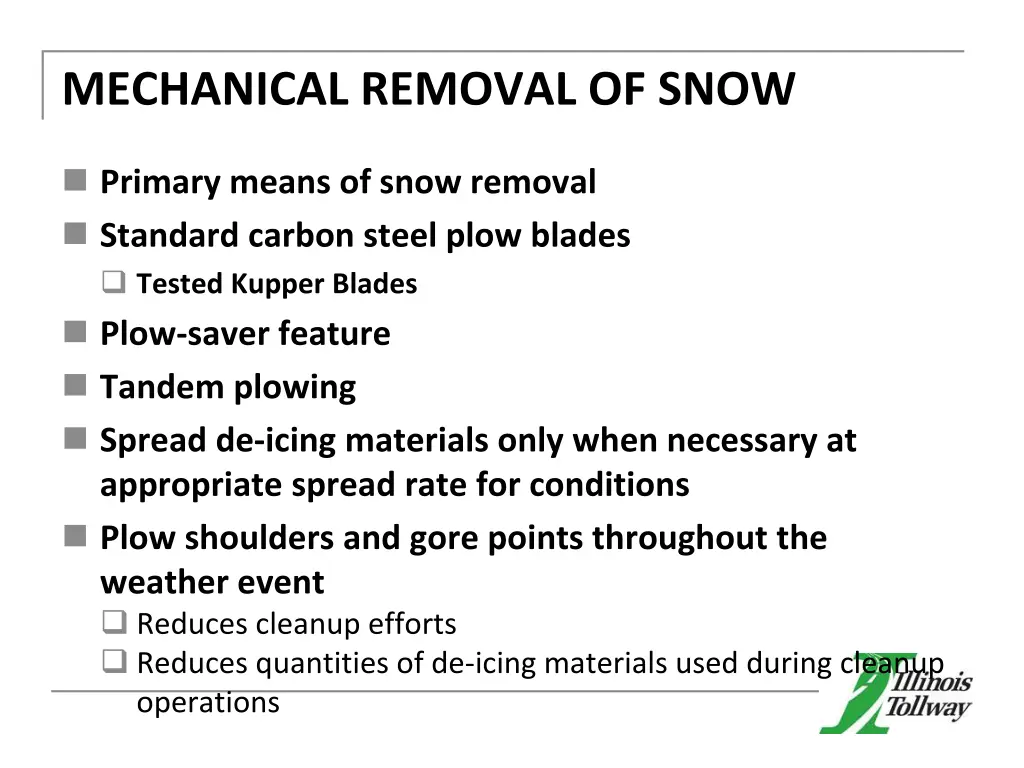 mechanical removal of snow