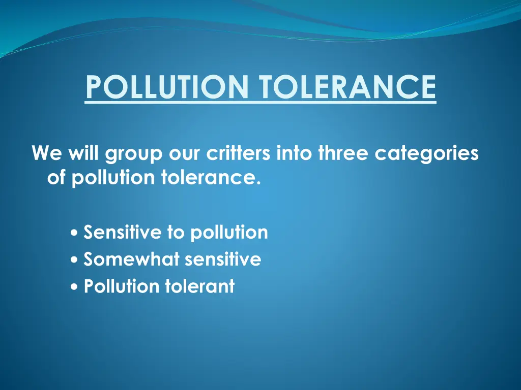 pollution tolerance