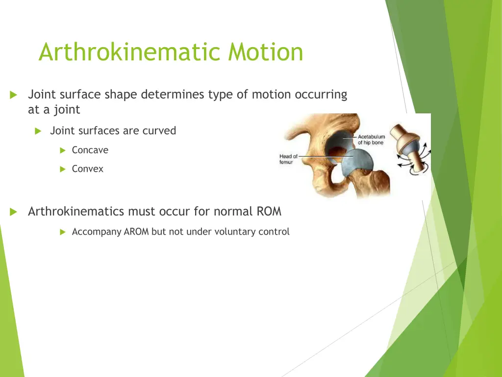 arthrokinematic motion