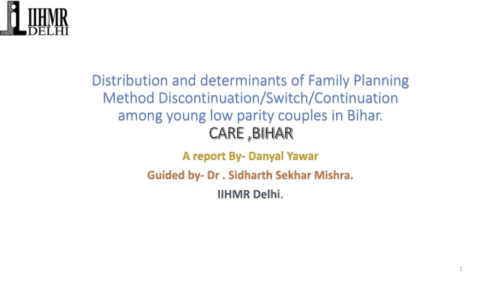 distribution and determinants of family planning