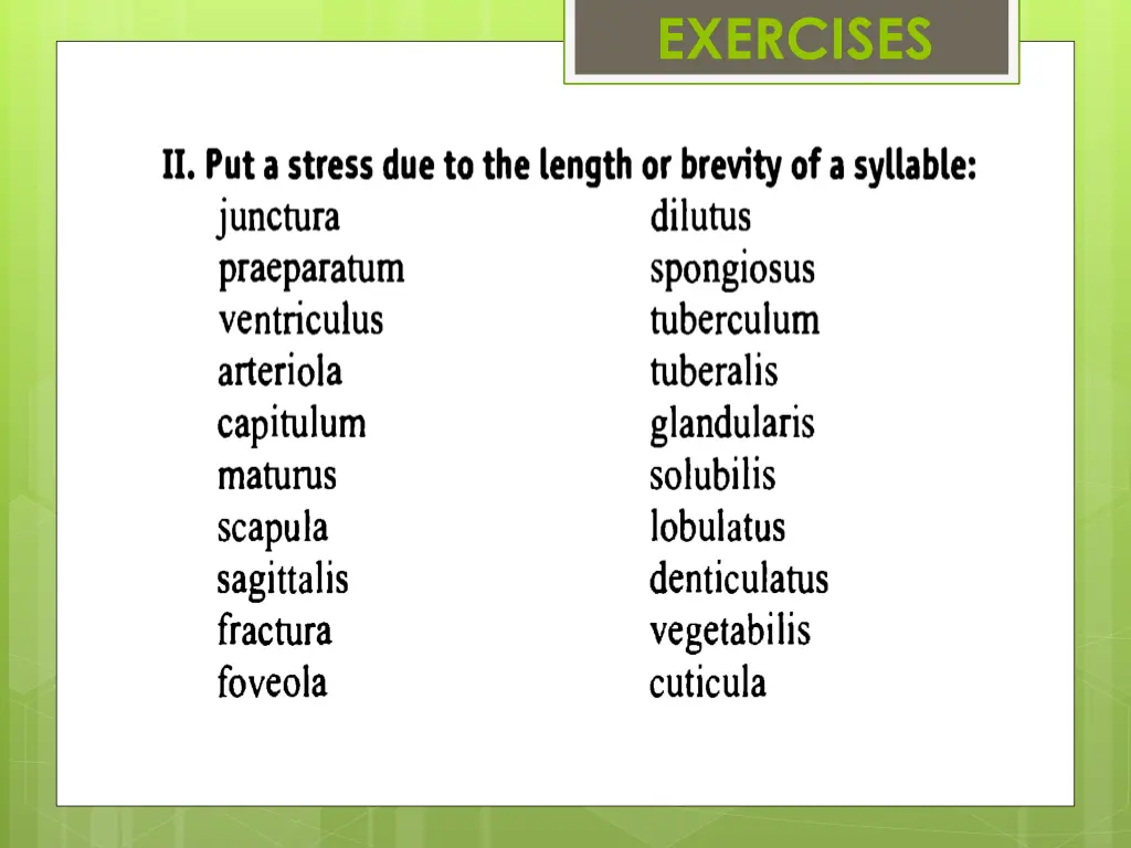 exercises 1