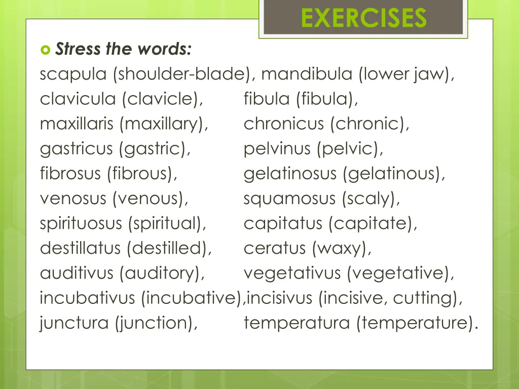 exercises 8