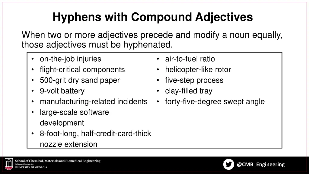 hyphens with compound adjectives