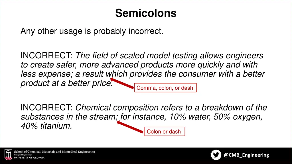 semicolons 2