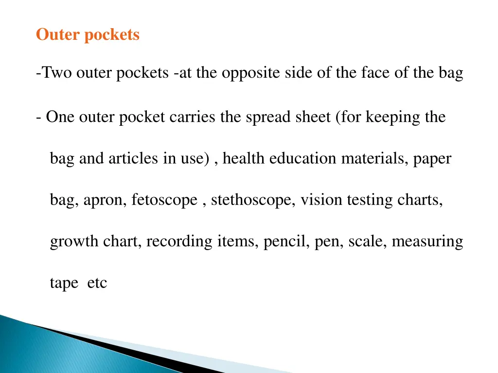 outer pockets