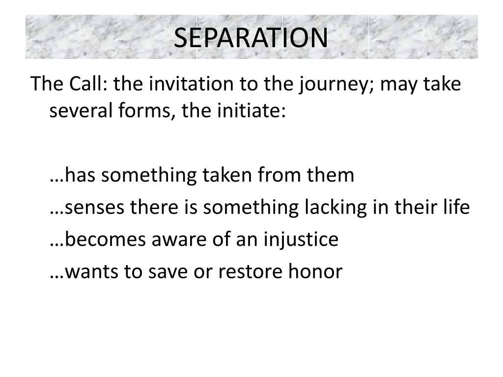 separation