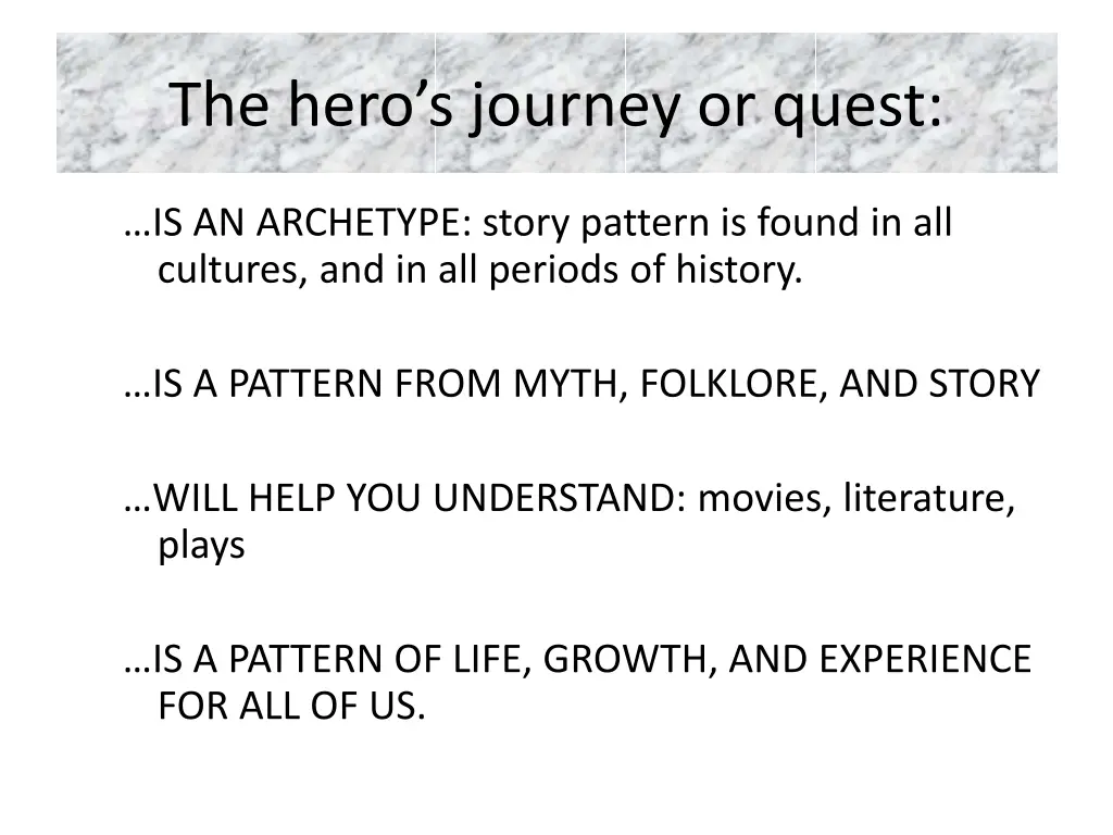 the hero s journey or quest