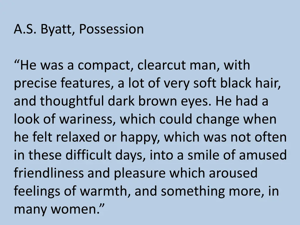 a s byatt possession