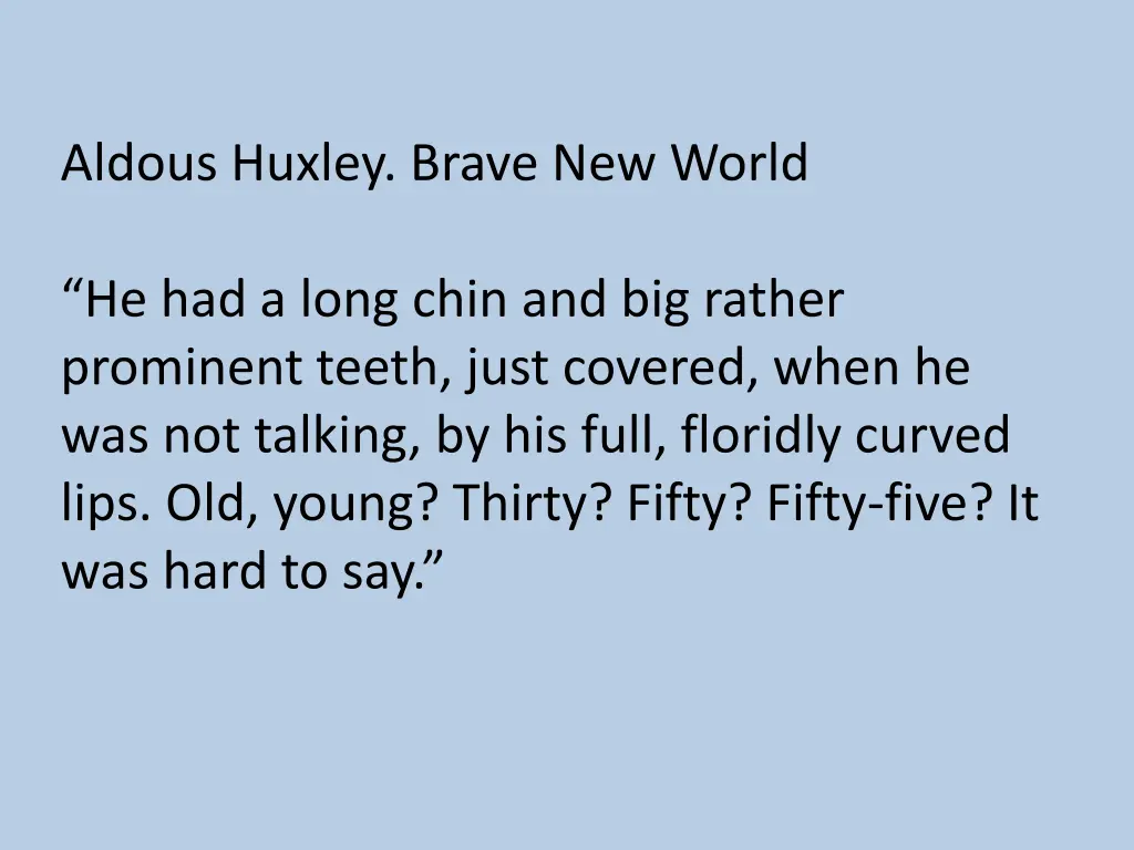 aldous huxley brave new world