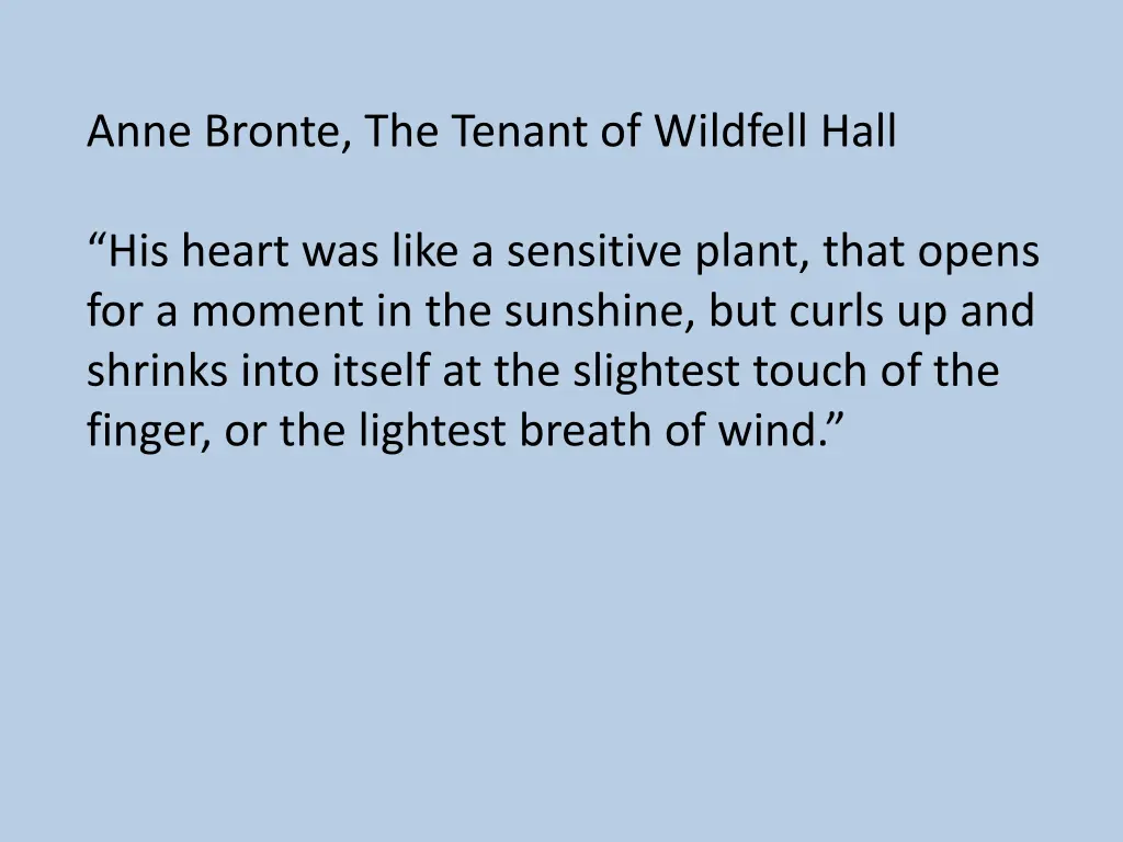 anne bronte the tenant of wildfell hall