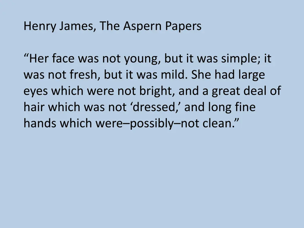 henry james the aspern papers