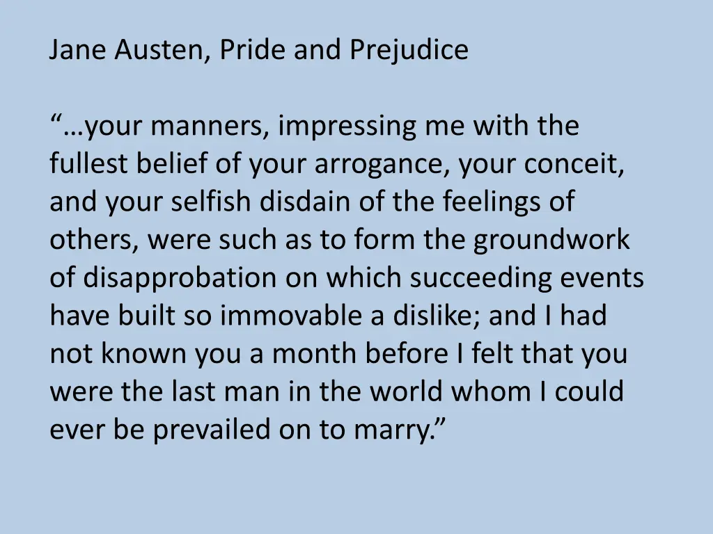 jane austen pride and prejudice