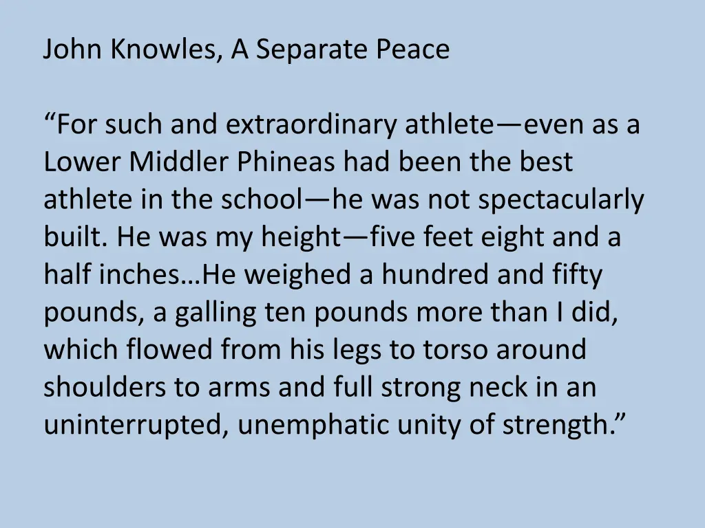 john knowles a separate peace