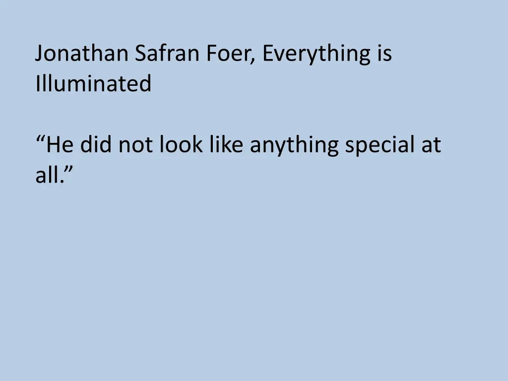 jonathan safran foer everything is illuminated