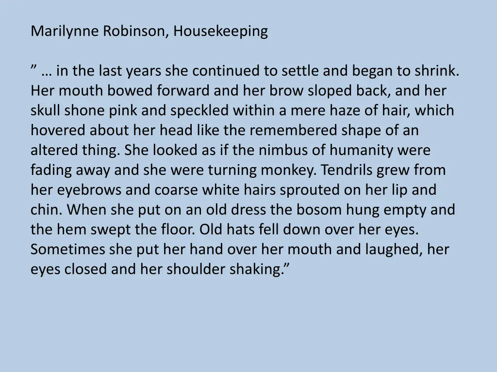 marilynne robinson housekeeping