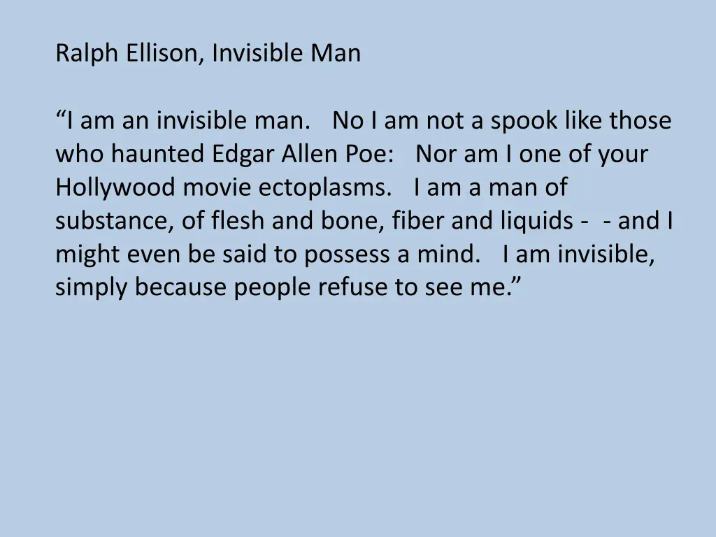 ralph ellison invisible man