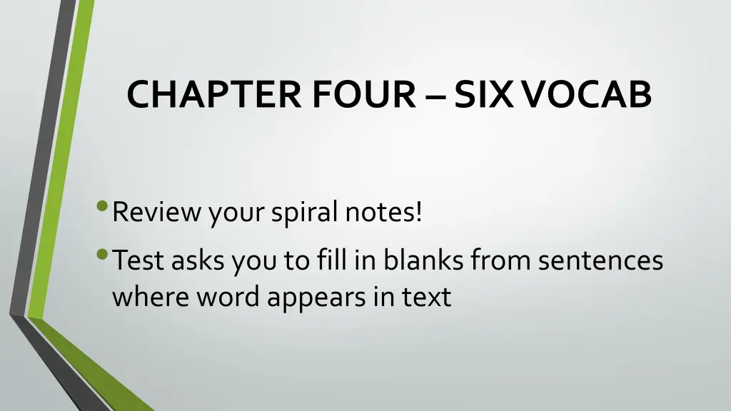 chapter four six vocab