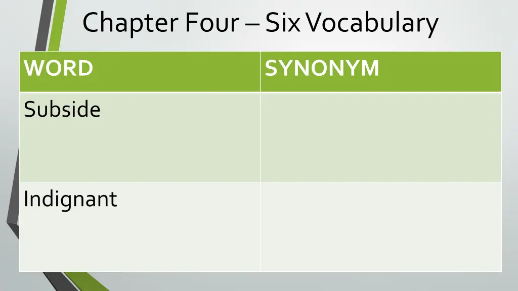 chapter four six vocabulary 8